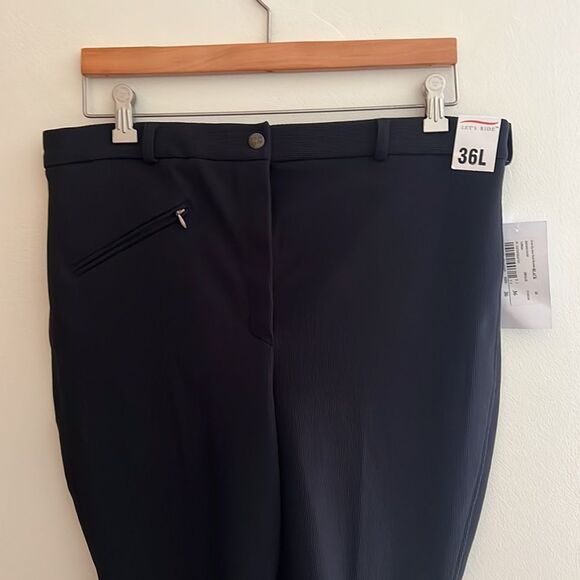 TUFFRIDER Ladies’ Ribb Knee Patch Breeches Black Size 36L NWT 🏷 - Picture 6 of 16